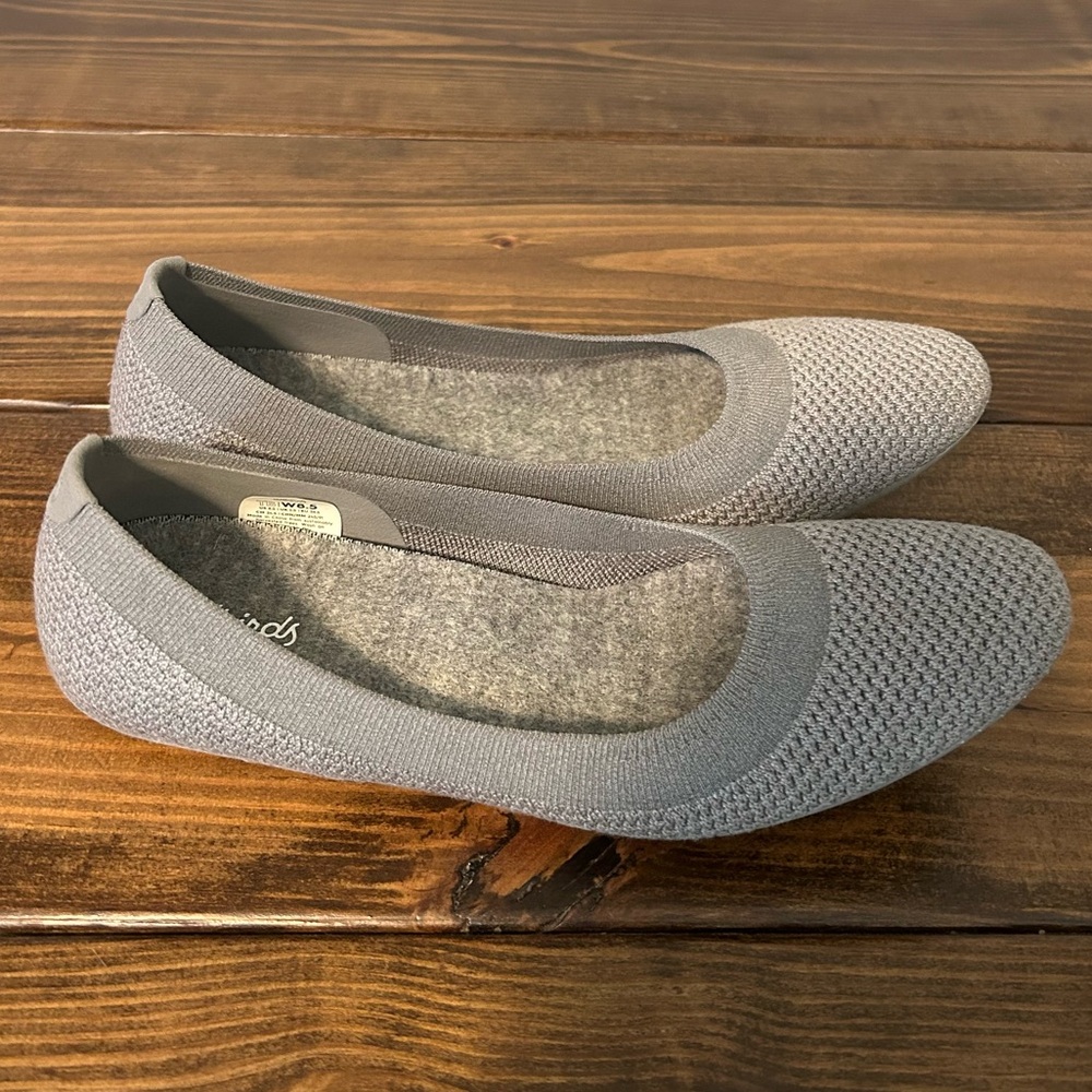 Allbirds Tree Breezer Gray Flats, Like New